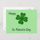 Carte Postale Design shamrock simple (Devant / Derrière)