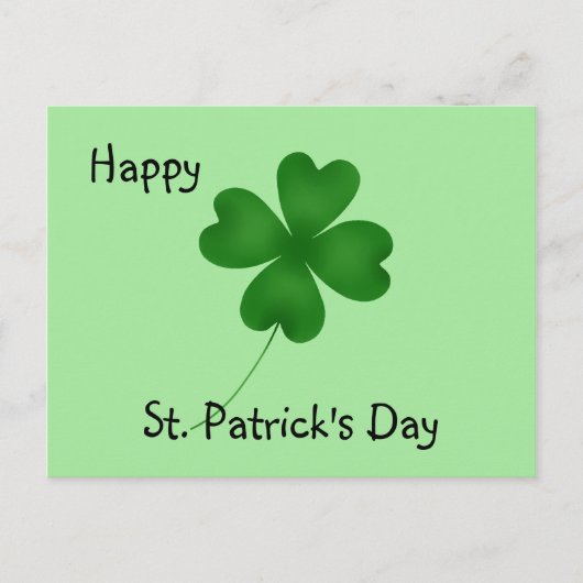 Carte Postale Design shamrock simple (Devant)