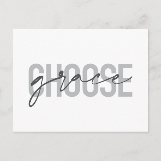 Carte Postale Design simple, moderne, urbain, cool Choisir Grace (Devant)