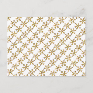 Carte postale Design Snowflake Golden