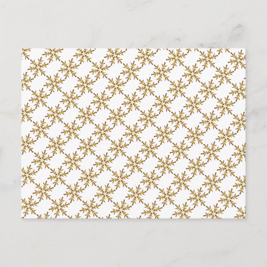Carte postale Design Snowflake Golden (Devant)
