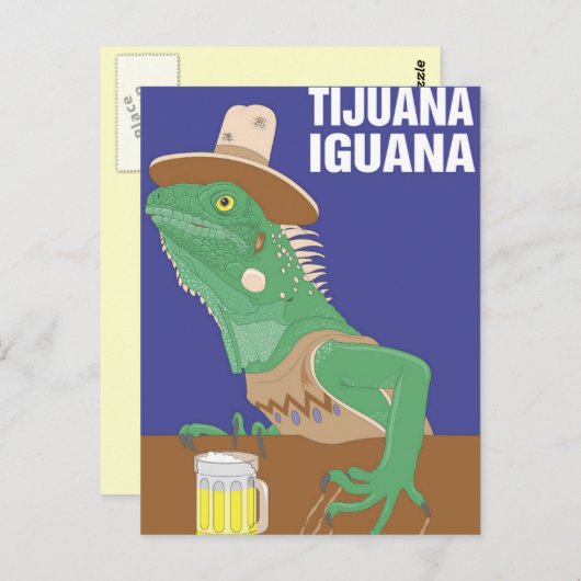 Carte Postale Design Tijuana Iguana (Devant / Derrière)