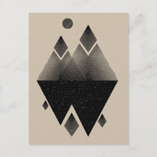 Carte Postale Design triangulaire inspiré des scandinaves