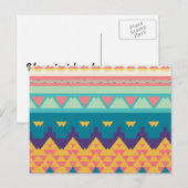 Carte Postale Design tribal pastel (Devant / Derrière)