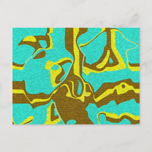 Carte Postale Design Turquoise