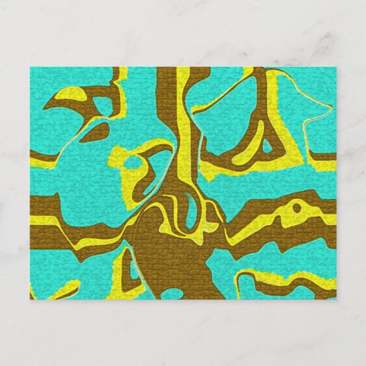 Carte Postale Design Turquoise (Devant)