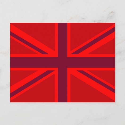 Carte Postale Design Union Jack à accent rouge (Devant)