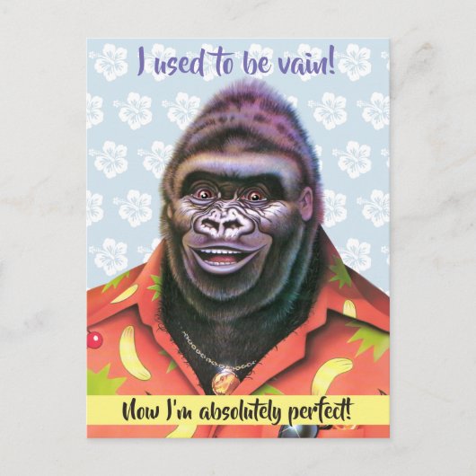 Carte postale design Vain Gorilla. (Devant)