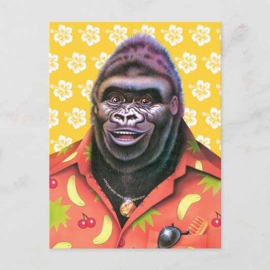 Carte postale design Vain Gorilla. (Devant)