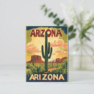 Carte Postale Design Vintage voyage Arizona