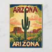 Carte Postale Design Vintage voyage Arizona (Devant)