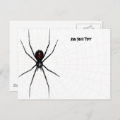 Carte Postale Design Widow noir (Devant / Derrière)