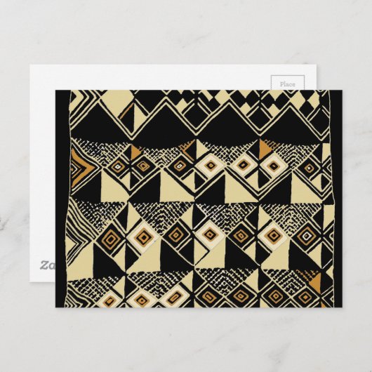 Carte Postale Designs africains inspirés de Kuba (Devant / Derrière)