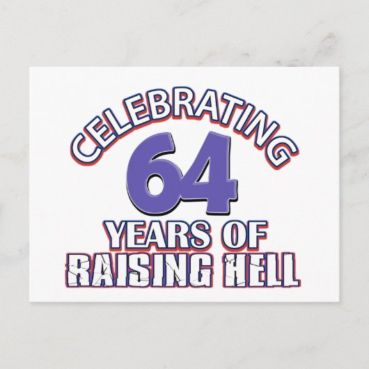 Carte Postale Designs de 64 ans (Devant)