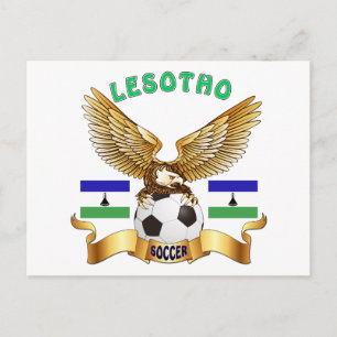 Carte Postale Designs de football Lesotho