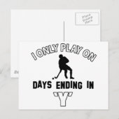 Carte Postale Designs de hockey (Devant / Derrière)