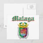 Carte Postale Designs de ville de Malaga (Devant / Derrière)