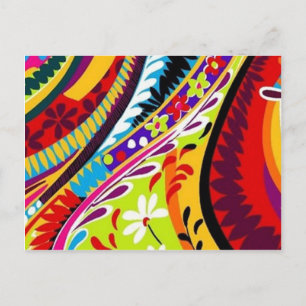 Carte Postale Designs Hippie rétro