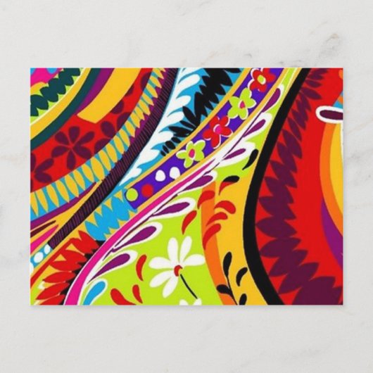 Carte Postale Designs Hippie rétro (Devant)