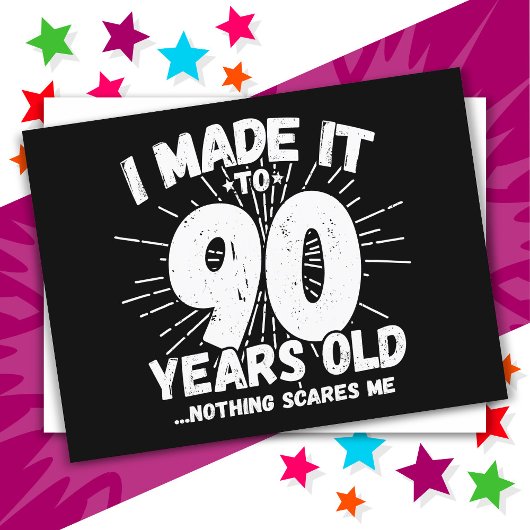 Carte Postale Désir de 90 ans Mème sarcastique Drôle 90e anniver