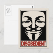 Carte Postale Désobéissant (Devant / Derrière)