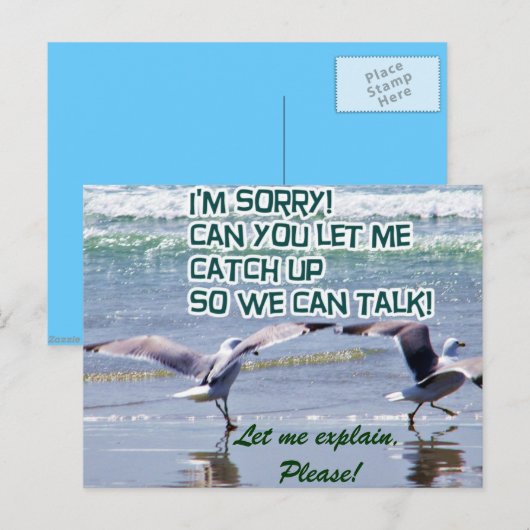 Carte Postale Désolé (Devant / Derrière)