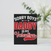 Carte Postale Désolé Boys Papa est ma Saint Valentin (Debout devant)