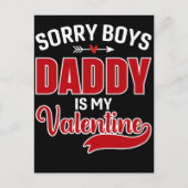 Carte Postale Désolé Boys Papa est ma Saint Valentin (Devant)