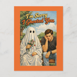 Carte Postale Désolé d'avoir ghosté (Femme à Homme)