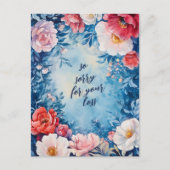 Carte Postale DÉSOLÉ DU Cadre Floral POUR LES CONDAMNATIONS PERD (Devant)