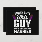 Carte Postale Désolé Garçons Ce Gars Se Marie Gay (Devant / Derrière)