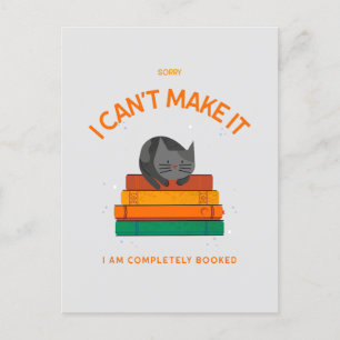 Carte Postale Désolé, je ne peux pas le faire je suis complèteme