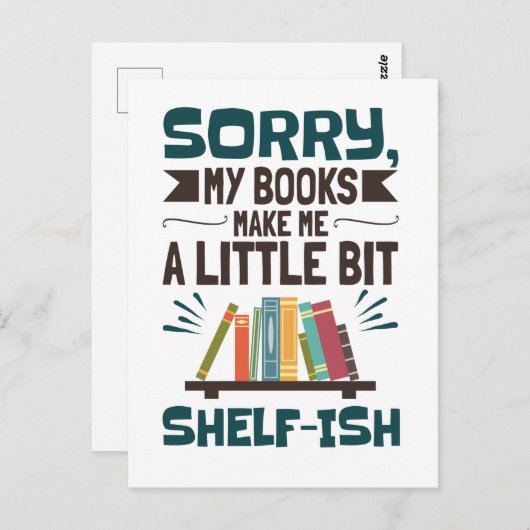 Carte Postale Désolé Mes Livres me font un peu étalon d'amour du (Devant / Derrière)