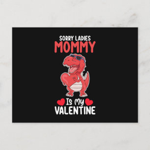 Carte Postale Désolé, Mesdames Maman Est Ma Valentine T Rex Dino