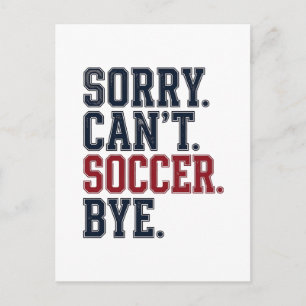 Carte Postale Désolé ne peut pas football au revoir vintage