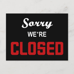 Carte Postale Désolé Nous sommes fermés