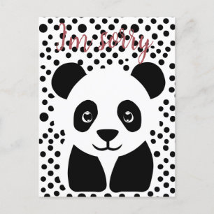 Carte Postale Désolé Panda Custom
