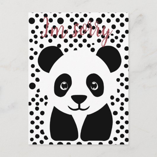 Carte Postale Désolé Panda Custom (Devant)