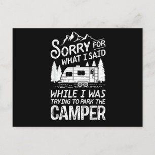 Carte Postale Désolé pour ce que j'ai dit Drôle de camping Parki