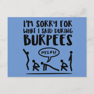 Carte Postale Désolé pour ce que j'ai dit pendant les Burpees