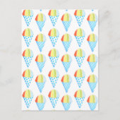 Carte Postale Dessert de cône froid coloré (Devant)