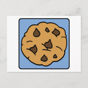 Carte Postale Dessert de gâteau aux pépites de chocolat de