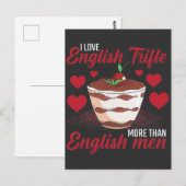 Carte Postale Dessert de trifle anglais amateur de vin et de crè (Devant / Derrière)