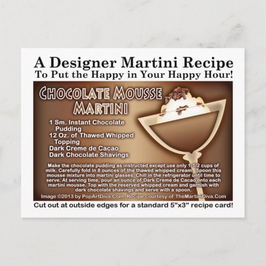 Carte postale dessert dessert à base de martini au (Devant)