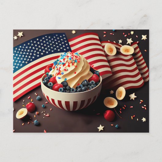 Carte Postale Dessert Patriotique (Devant)