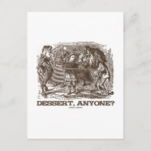 Carte Postale Dessert, Quelqu'Un ? (Unicorn Alice Lion Wonderlan