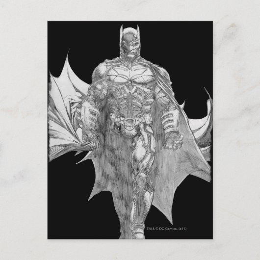 Carte Postale Dessin à pied Batman (Devant)