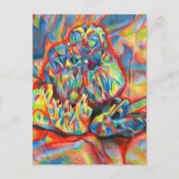 Dessin abstrait au crayon de couleur Cristaux art