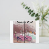 Carte Postale Dessin amusant de la piscine de Pavlov (Debout devant)