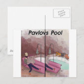 Carte Postale Dessin amusant de la piscine de Pavlov (Devant / Derrière)